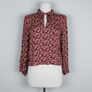 Forever 21 Orange Floral Blouse